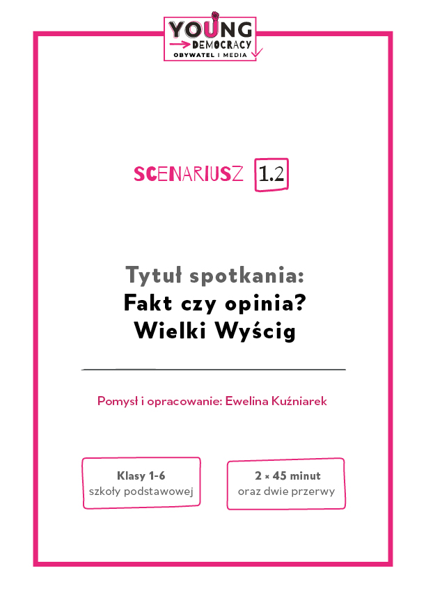Okładka scenariusza: Fakt czy opinia? Wielki Wyścig