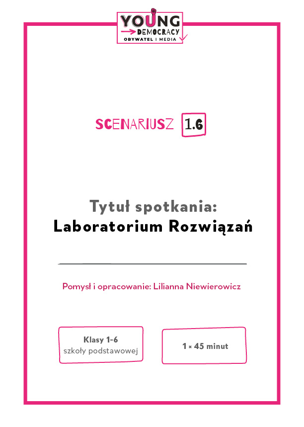 Okładka scenariusza: Laboratorium Rozwiązań
