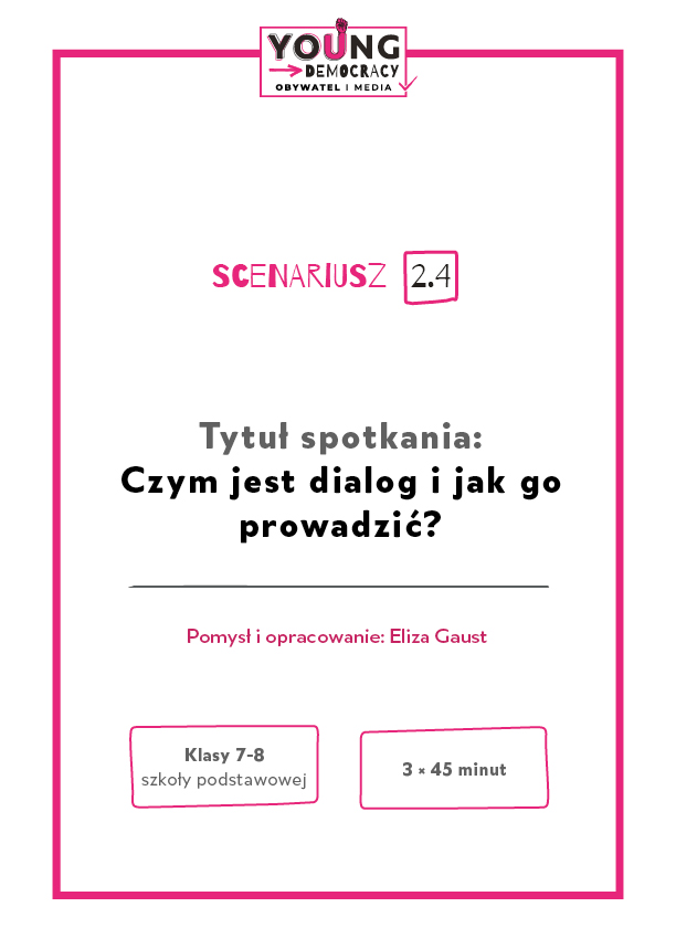 Okładka scenariusza: Czym jest dialog i jak go prowadzić? (klasy 7–8)