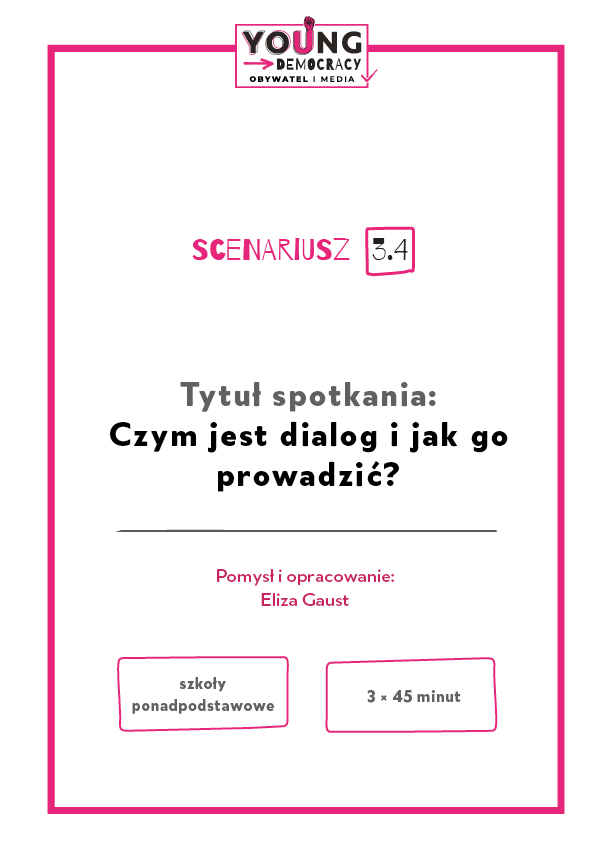 Okładka scenariusza: Czym jest dialog i jak go prowadzić? (szkoły ponadpodstawowe)